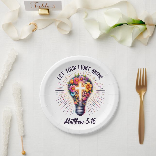 Lass deinen Lichtschacht Pappteller (Hochzeit)