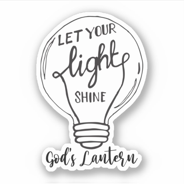 Lass deinen Lichtschein mit Gottes Lantern Aufkleber (Vorderseite)
