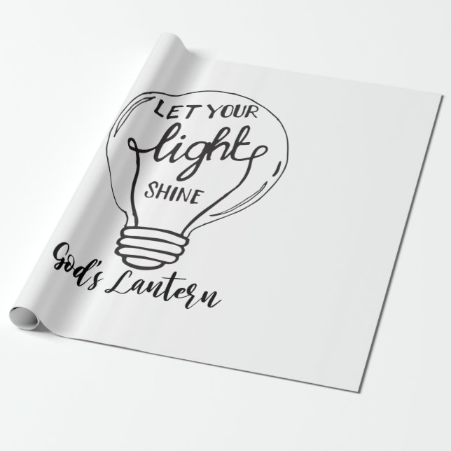 Lass deinen Lichtschein mit Gottes Lantern Geschenkpapier (Ungerollt)
