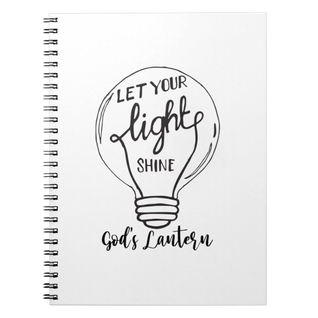 Lass deinen Lichtschein mit Gottes Lantern Notizblock (Vorderseite)