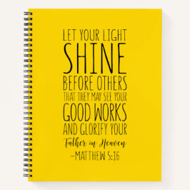 Lass deinen Lichtschimmer vor anderen, Matthew 5:1 Notizbuch