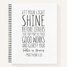 Lass deinen Lichtschimmer vor anderen, Matthew 5:1 Notizbuch