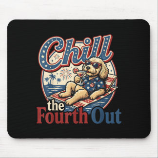 Lass den 4. Juli entspannt angehen, lustiger Golde Mousepad