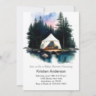 Lass den Adventure Begin in der Woods Baby Shower Einladung