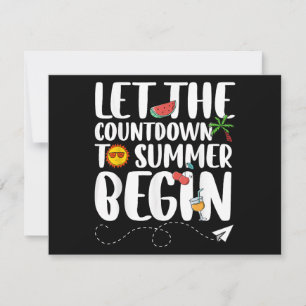 Lass den Countdown bis zum Beginn des Sommers, lus
