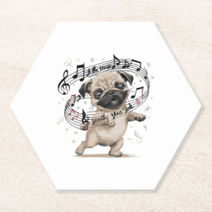 Lass den Music Soothe Your Soul Dancing Mops für Untersetzer