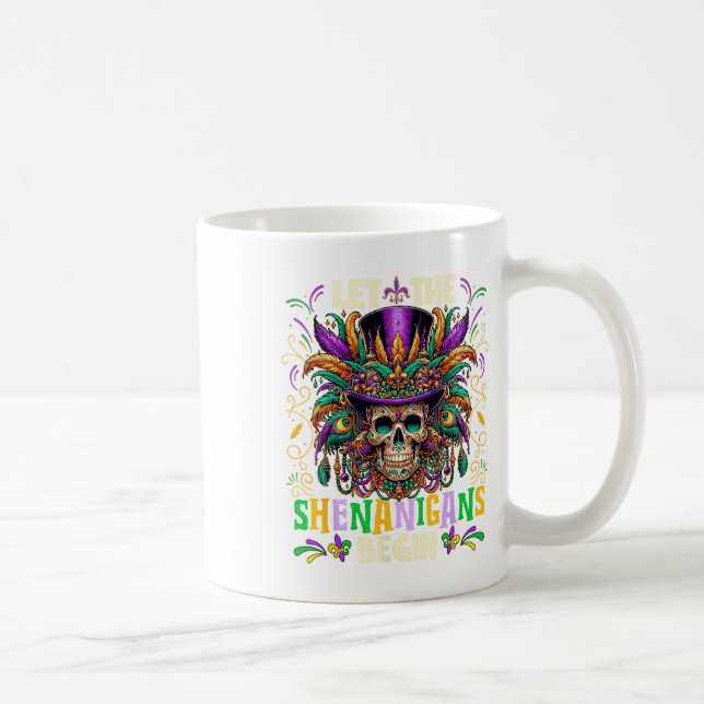 Lass den Shenanigans Begin Mardi Gras 2025 Kinder  Kaffeetasse (Rechts)