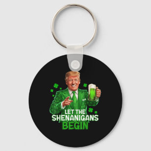 Lass den Shenanigans fing Funny Trump St. Schlüsselanhänger