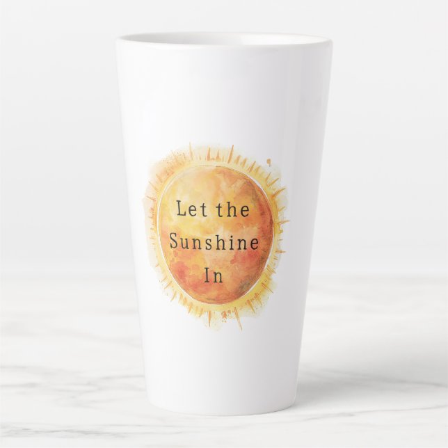 Lass den Sonnenschein herein Sonne Milchtasse (Vorderseite)