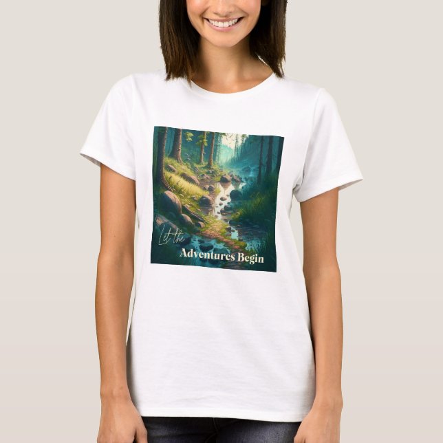 Lass der Abenteuer | Camping Art T-Shirt (Vorderseite)