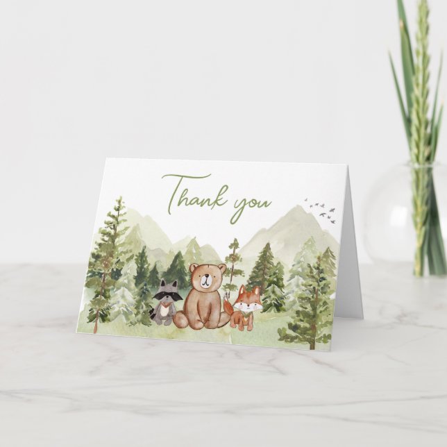 Lass der Adventure Begin Baby-Dusche Dankeskarte (Vorderseite)