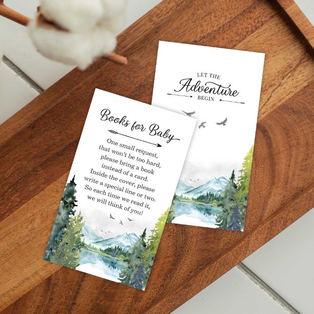 Lass der Adventure Begin Baby Shower Books für Bab Begleitkarte (Von Creator hochgeladen)