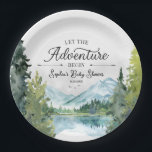 Lass der Adventure Begin Baby Shower Paper Teller<br><div class="desc">Fügen Sie diese passenden Teller zu Ihrem Lass die Adventure Begin Baby Shower Geschirr. Eine Babydusche zu planen kann ein angenehmes Erlebnis sein, und durch die Auswahl des Designs für kreative Gewerkschaft kann das Thema "The Adventure Begin Baby Shower" den Prozess vereinfachen und gleichzeitig eine charmante Touch hinzufügen. Die handgemalte...</div>