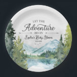 Lass der Adventure Begin Baby Shower Paper Teller<br><div class="desc">Fügen Sie diese passenden Teller zu Ihrem Lass die Adventure Begin Baby Shower Geschirr. Eine Babydusche zu planen kann ein angenehmes Erlebnis sein, und durch die Auswahl des Designs für kreative Gewerkschaft kann das Thema "The Adventure Begin Baby Shower" den Prozess vereinfachen und gleichzeitig eine charmante Touch hinzufügen. Die handgemalte...</div>
