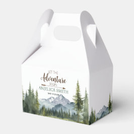 Lass der Adventure Begin Forest Rustic Baby Shower Geschenkschachtel