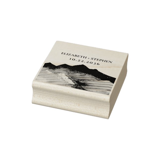 Lass der Adventure Begin Outdoor Mountain Wedding Gummistempel (Stempel)