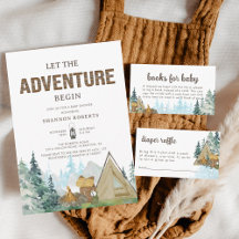 Lass der Adventure Begin Rustic Wood Baby Dusche