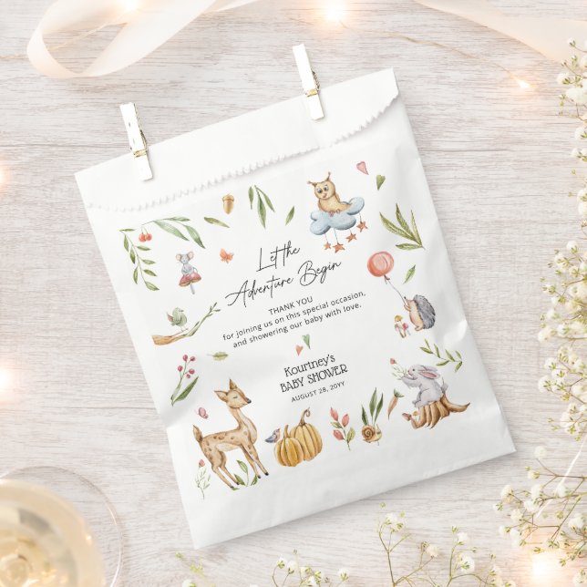 Lass der Adventure Begin' Woodland Baby Dusche Geschenktütchen (Ausgeschnitten)