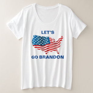 Lass der Brandon Plus-Größe Große Größe T-Shirt