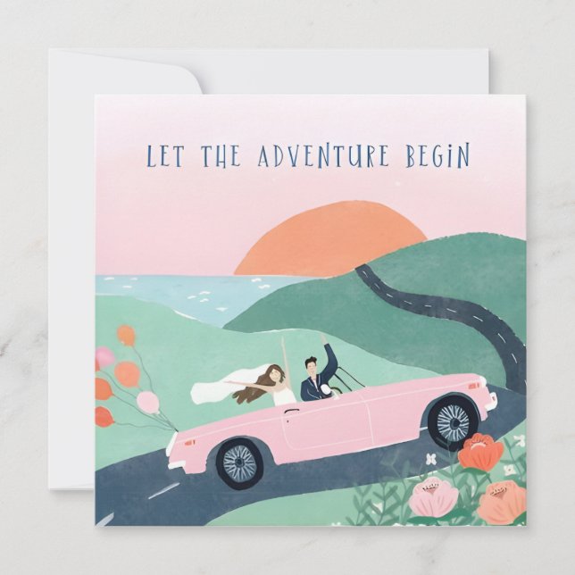 "Lass der Hochzeitskarte für den Abenteuer Begin Karte (Vorderseite)