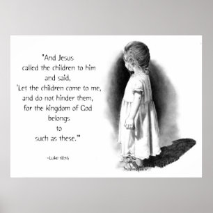 LASS DER KINDER: JESUS: PENCIL ART POSTER