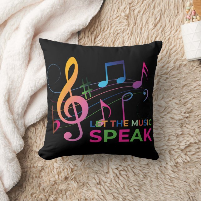 Lass der Musiksprache, Musiknotizen Kissen (Decke)