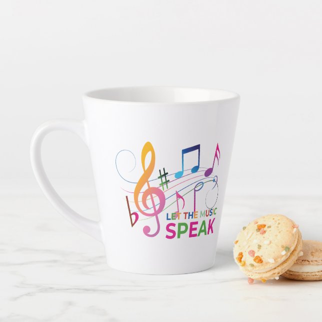 Lass der Musiksprache, Musiknotizen Milchtasse (Beispiel)