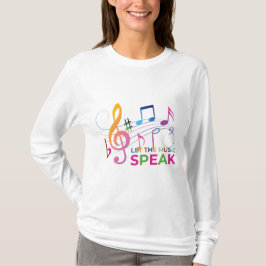 Lass der Musiksprache, Musiknotizen T-Shirt