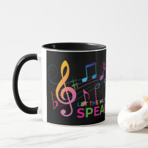 Lass der Musiksprache, Musiknotizen Tasse