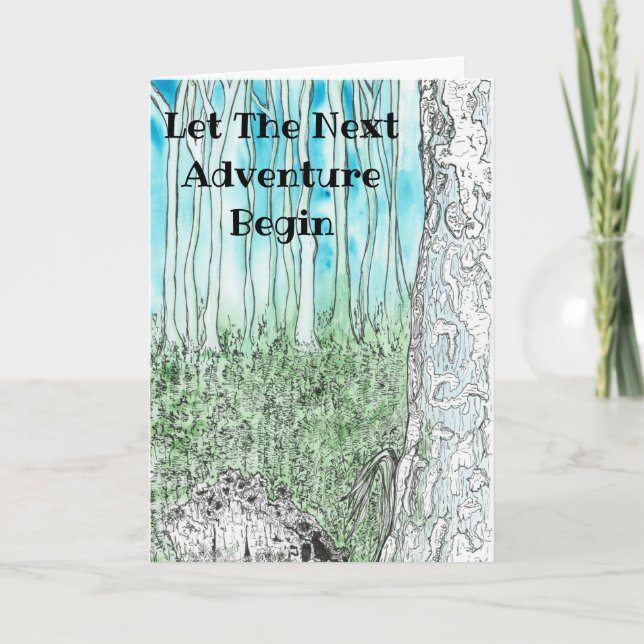 Lass der nächsten Abenteuer Begin Quality Artwork  Karte (Vorderseite)