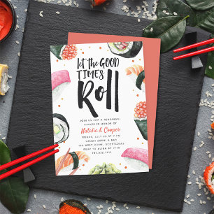 Lass der Rolle der guten Zeiten Sushi Probe Dinn Einladung