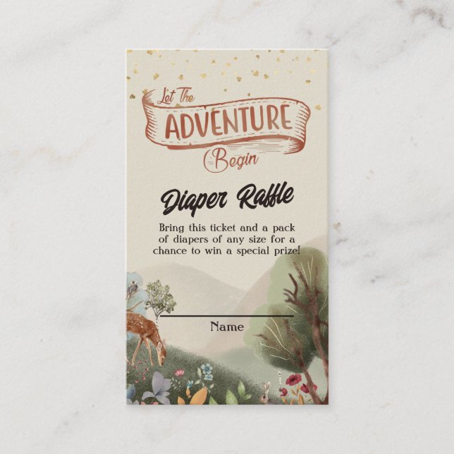 Lass der Tickets für das Abenteuer "Windeln" (Vorderseite)