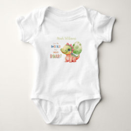 Lass der Welt höre deine ROAR! Niedliches Aquarell Baby Strampler