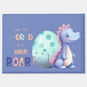 Lass der Welt höre deine ROAR! Niedliches Aquarell Magnet
