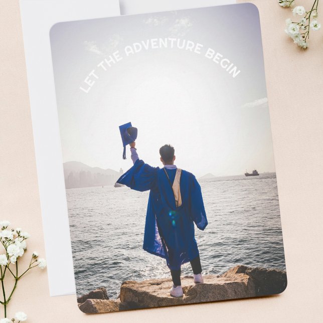 Lass des Abenteuer Begin Graduate Going Away Party Einladung (Von Creator hochgeladen)