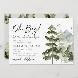 Lass des Adventure Begin Baby Shower Einladungen