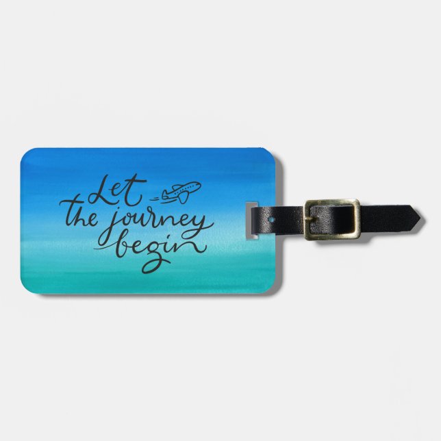 Lass des Begin Luggage Tag Blue Gepäckanhänger (Vorderseite horizontal)