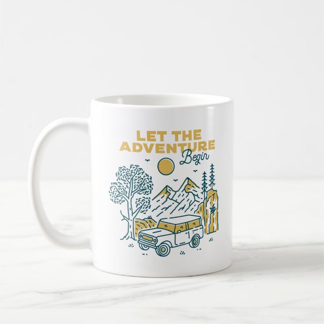 Lass des Erlebnisbeginns Kaffeetasse (Links)