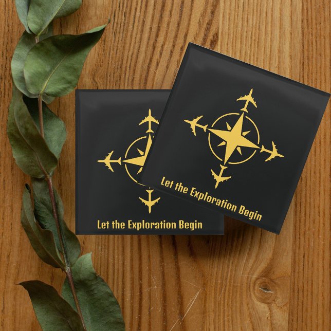 Lass des Explorationsbeginns, Cooler Luftverkehr,  Glasuntersetzer (Von Creator hochgeladen)