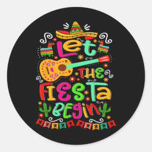Lass des Fiesta Begin Party Mexiko Mexikanisches C Runder Aufkleber