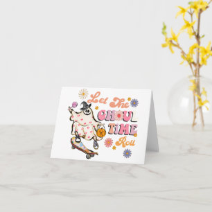 Lass des Ghoul Time Roll Retro Halloween Karte