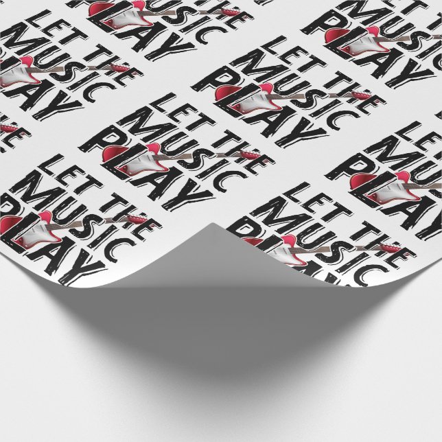 Lass des Musikspiels Electric Guitar Geschenkpapier (Ecke)
