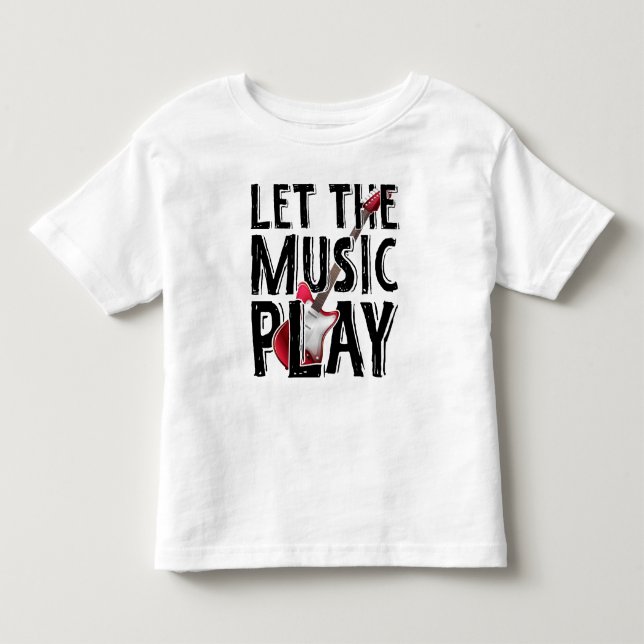 Lass des Musikspiels Electric Guitar Kleinkind T-shirt (Vorderseite)