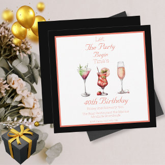 Lass des Party Begin Flat Adults 40. Geburtstag