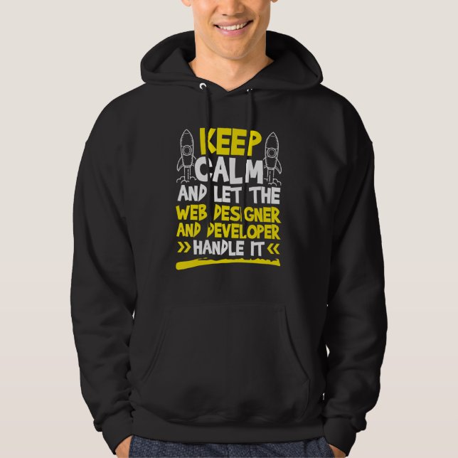 Lass des Web-Designers und der Entwickler-Handle Hoodie (Vorderseite)
