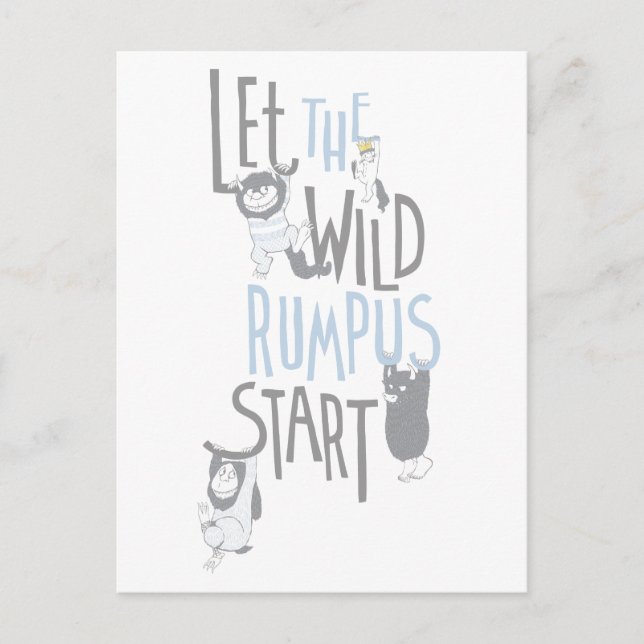 Lass des Wilden Rumpus Start Postkarte (Vorderseite)