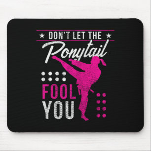 Lass dich nicht vom Pferdeschwanz täuschen, lustig Mousepad