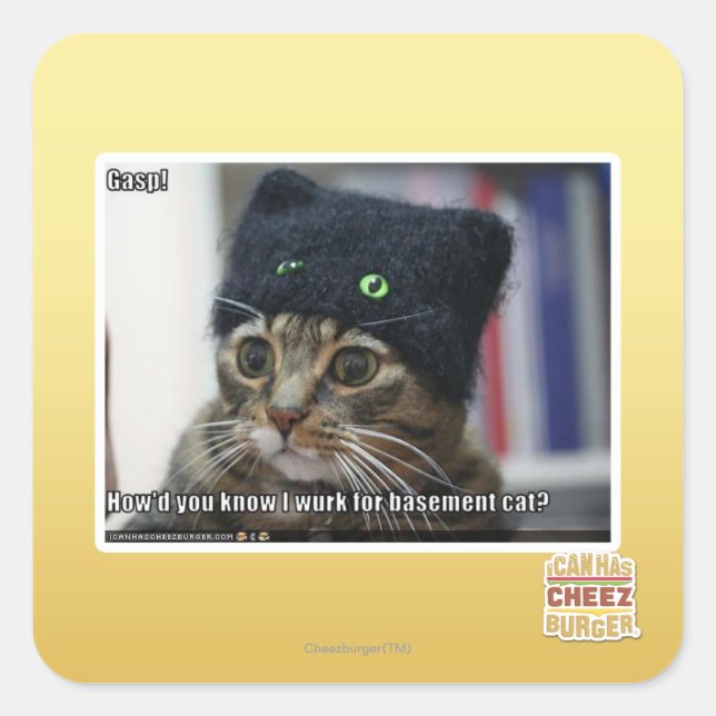 Lass dich! quadratischer aufkleber (Vorderseite)