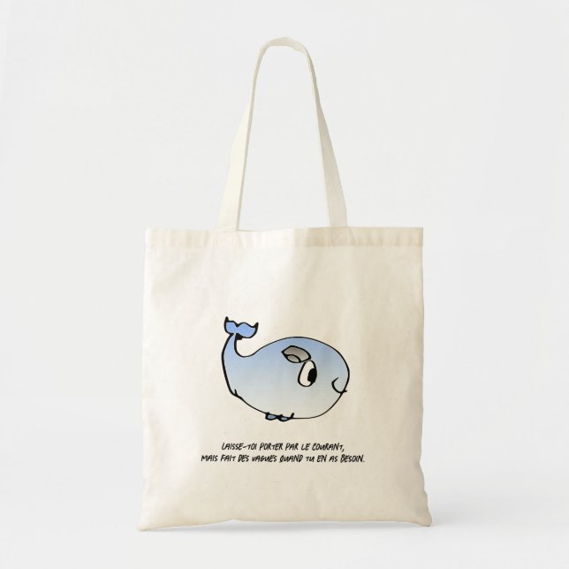Lass dich tragen - Wal-Tasche Tragetasche (Vorne)