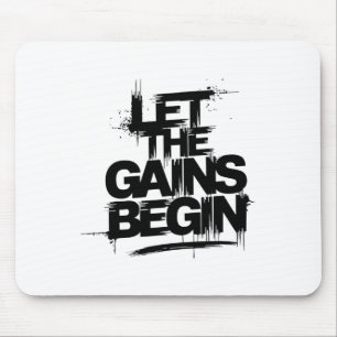 Lass Die Gewinne Beginnen Fitnessstudio Bodybuildi Mousepad